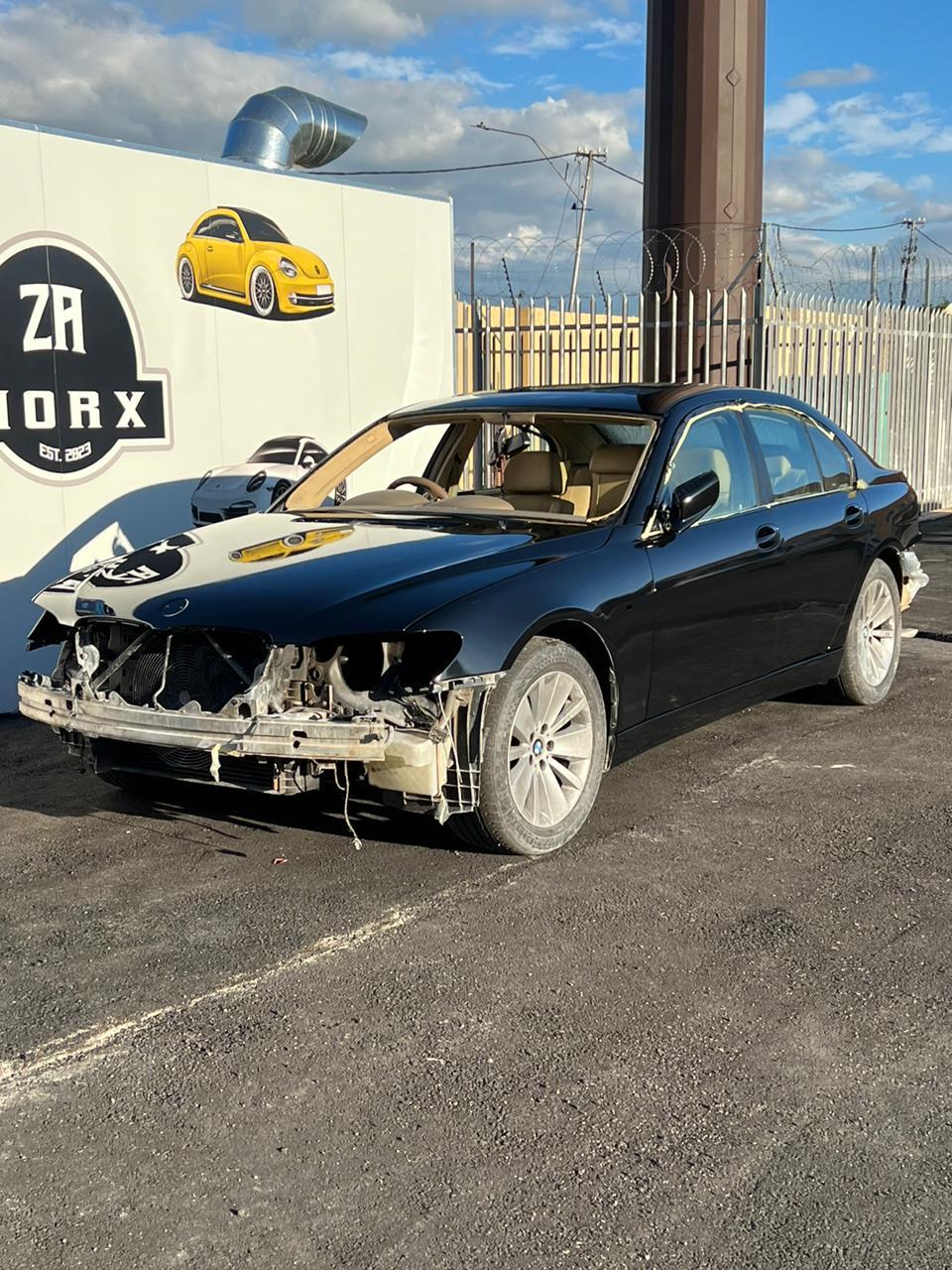 BMW 745i · front-end collision